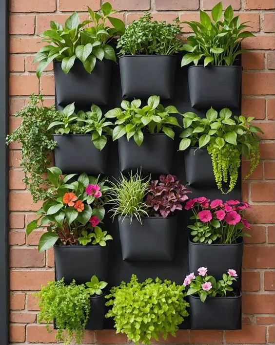 Mounted Vertical Gardens in the Entryway