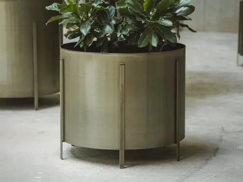 Large Metallic Planters