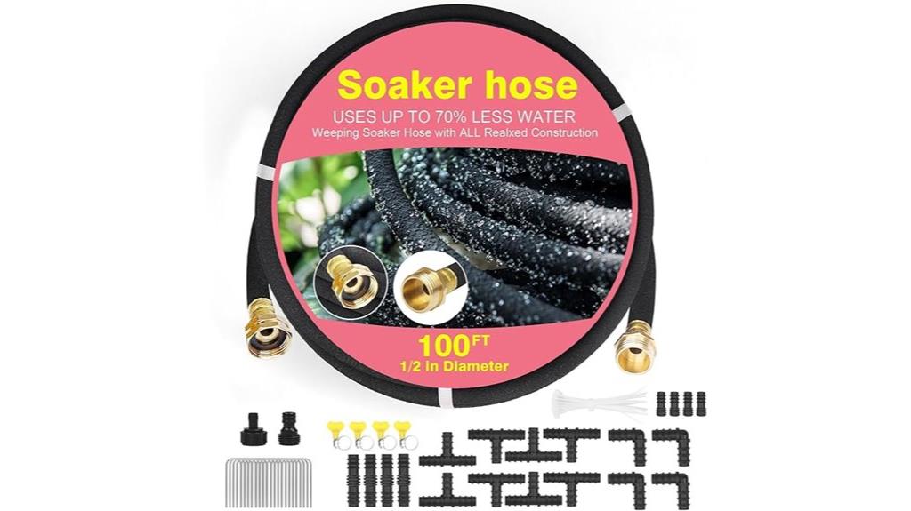 100 ft rubber soaker hose