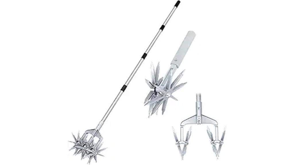 adjustable detachable tine tiller