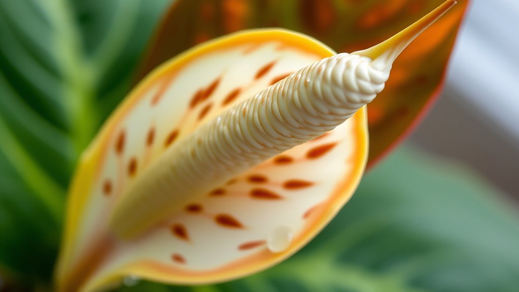 anthurium spadix discoloration causes