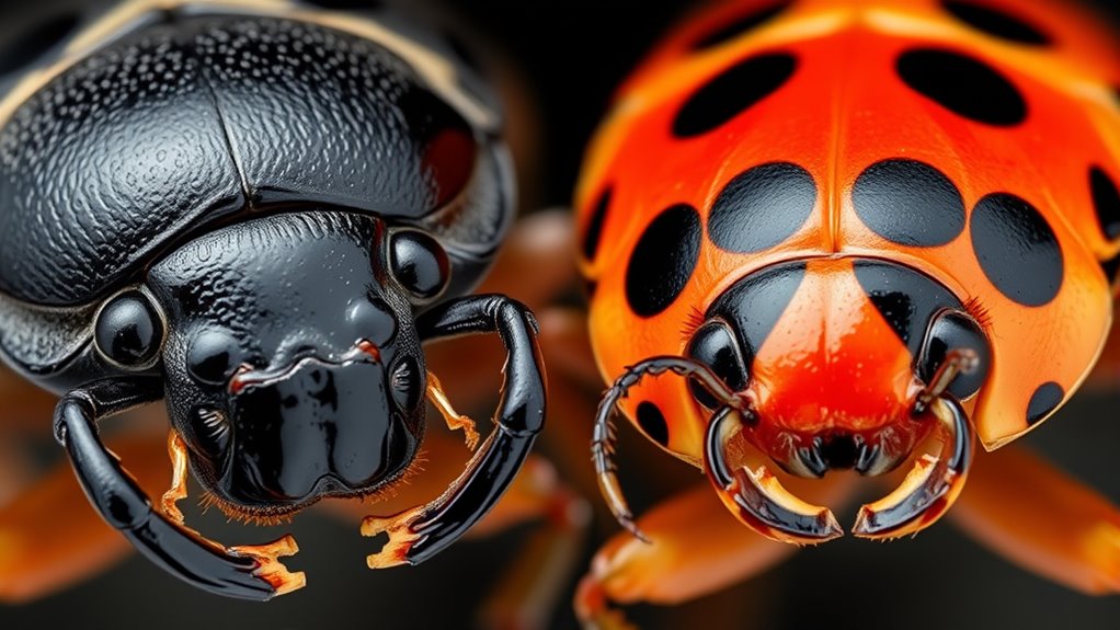 beetle mouthparts and head