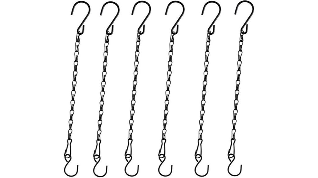 black 11 inch hanging chains