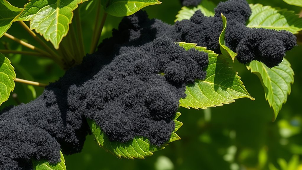 black sticky fungus growth