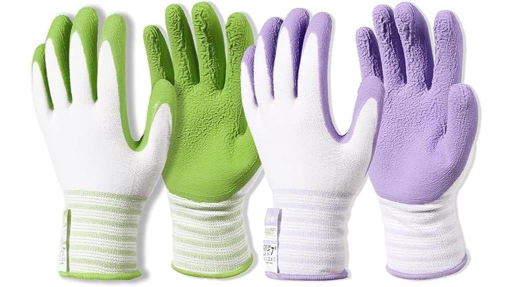 breathable rubber gardening gloves
