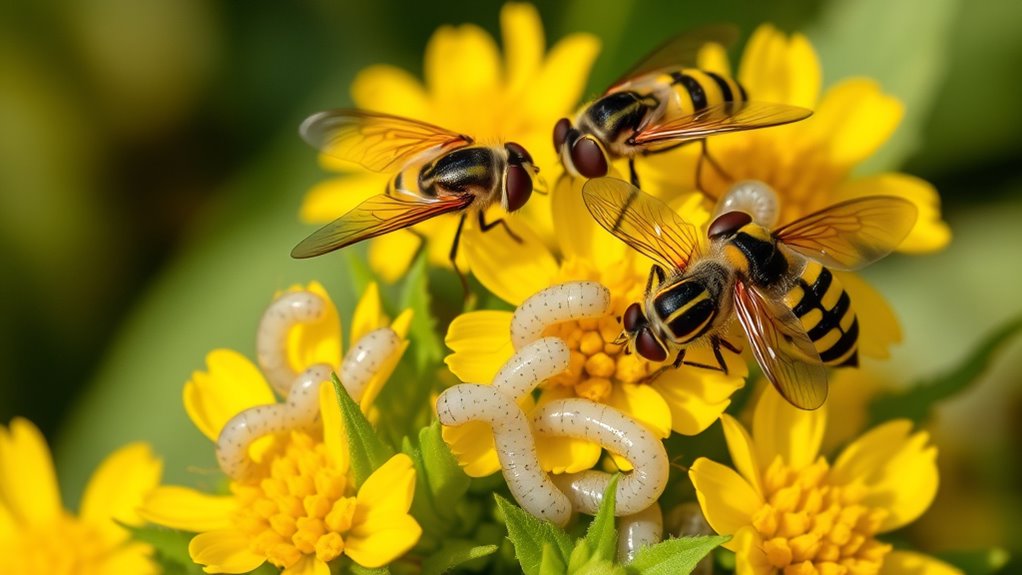 bright markings differentiate hoverflies