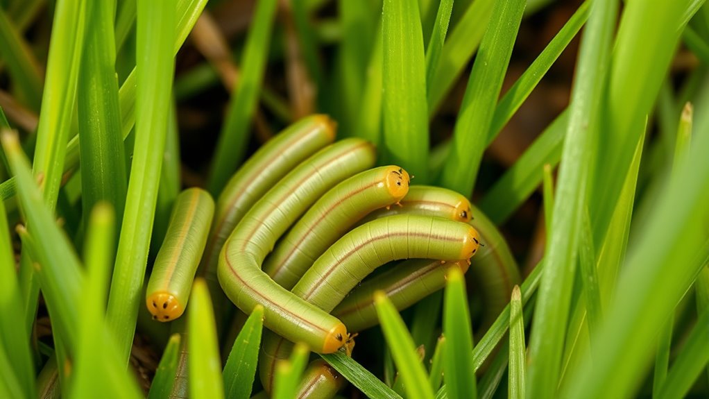 camouflaged slender striped worms
