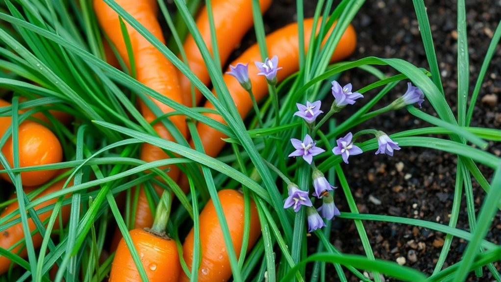 chives repel carrot pests