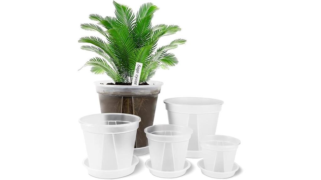 clear plastic garden pots