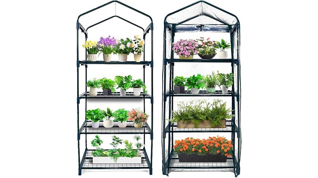 compact four tier greenhouse