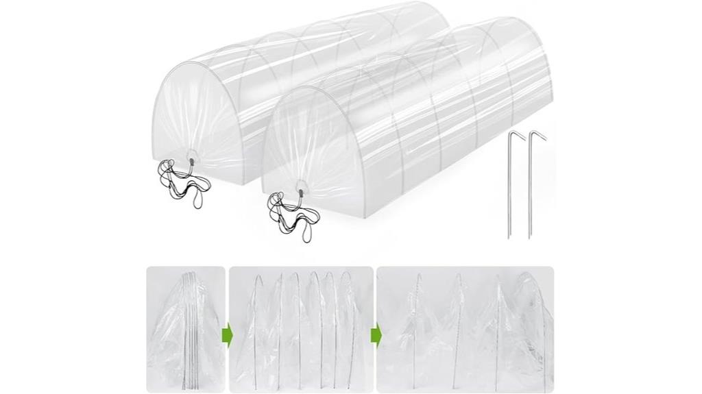 compact garden greenhouse tunnel