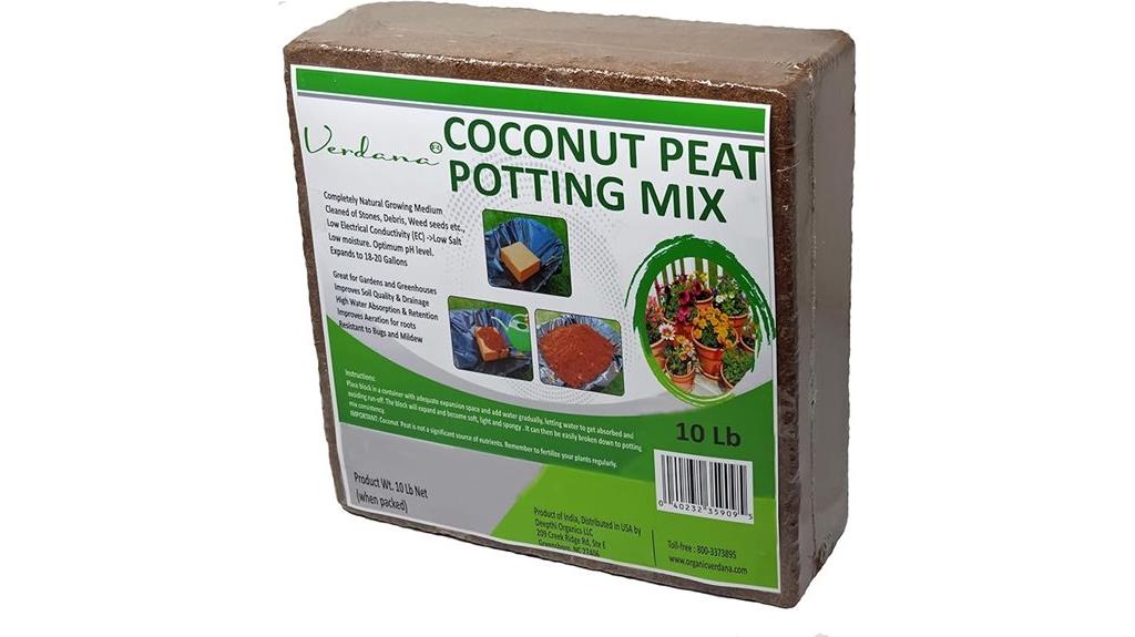 compressed coconut fiber block