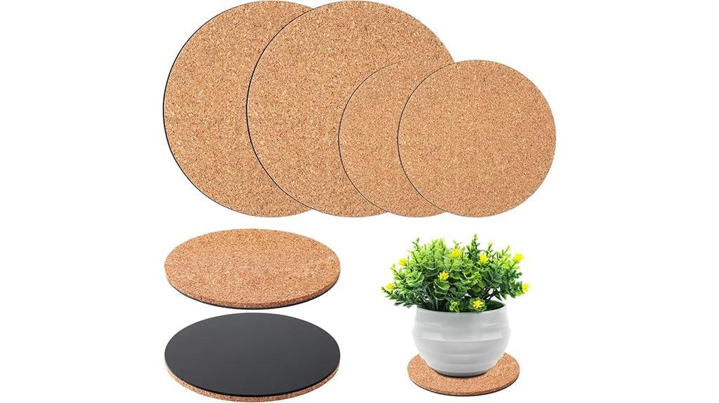 cork plant pot mats