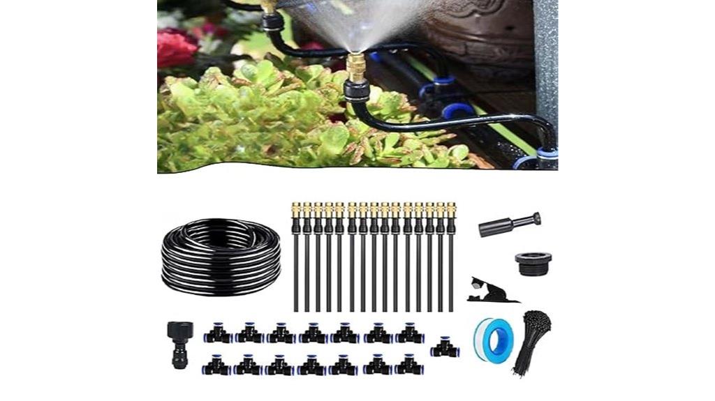 curved garden irrigation system