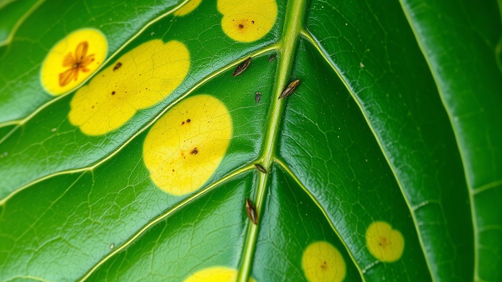 discolored patches and clusters