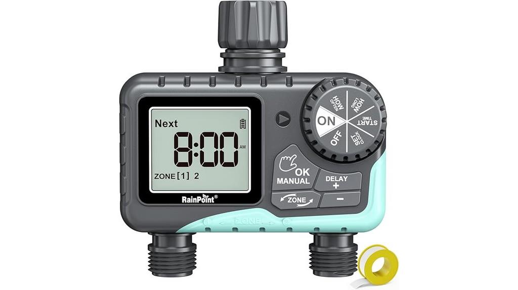 dual outlet sprinkler timer