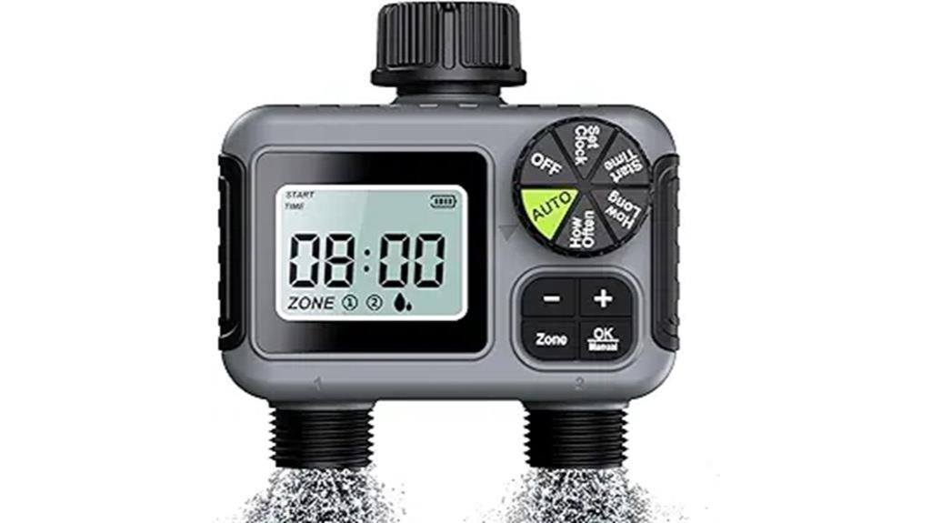 dual zone garden water timer