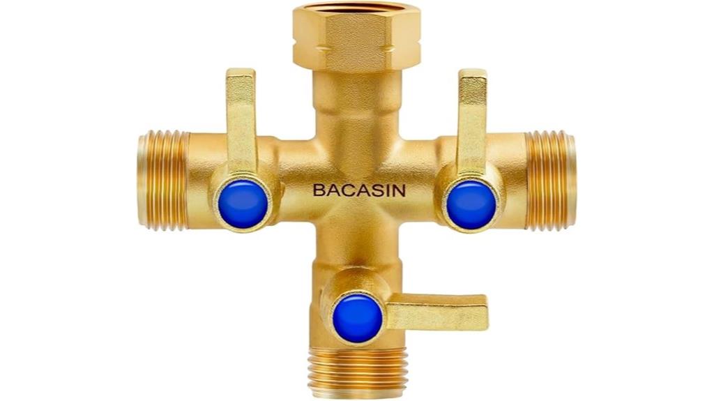 durable brass hose splitter