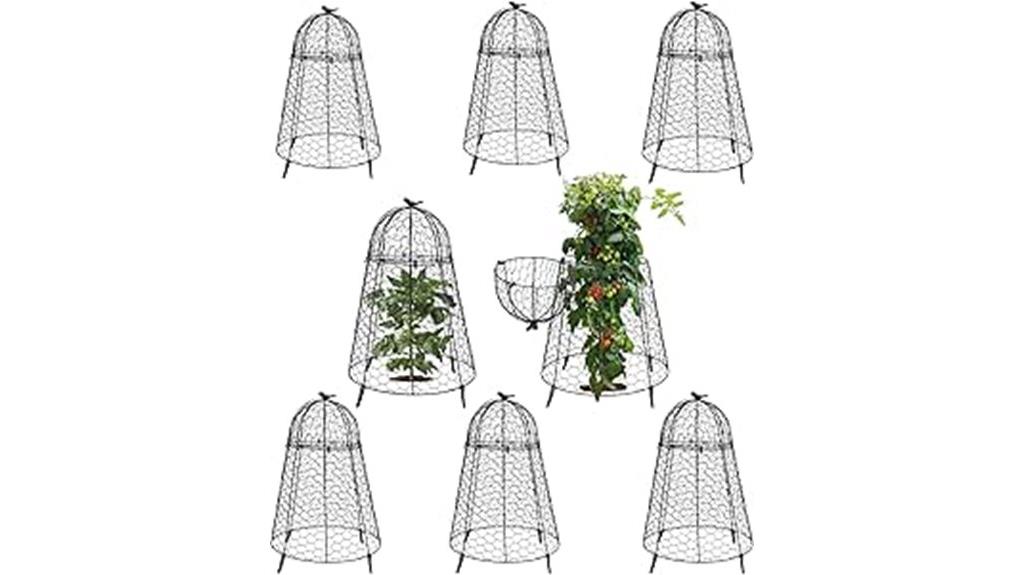 eight piece chicken wire cloches