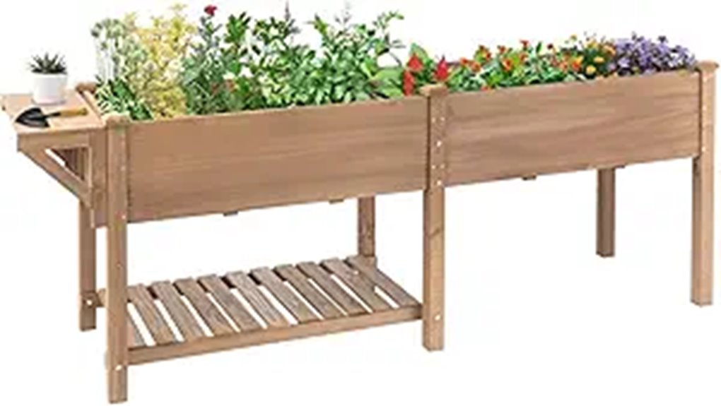 elevated outdoor garden planter