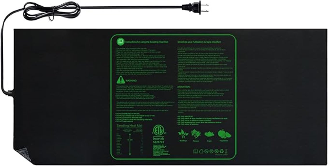 etl certified waterproof heat mat