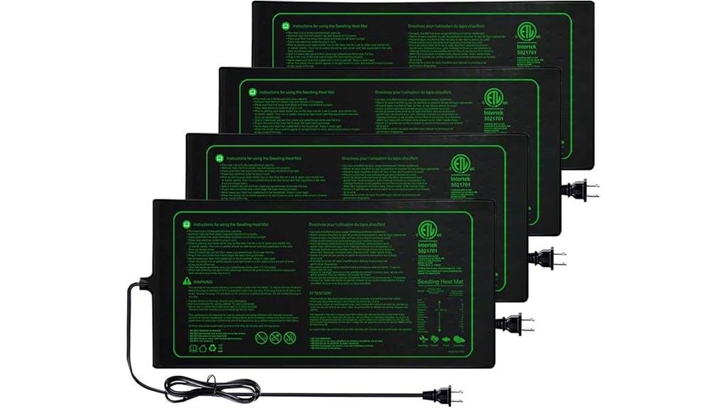 four pack seedling heat mats