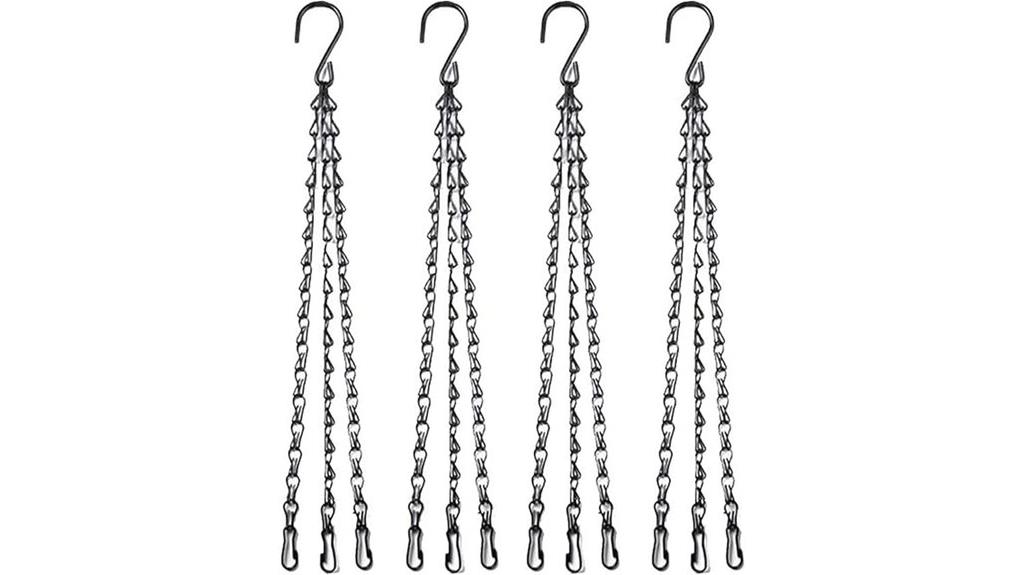 four piece black chain