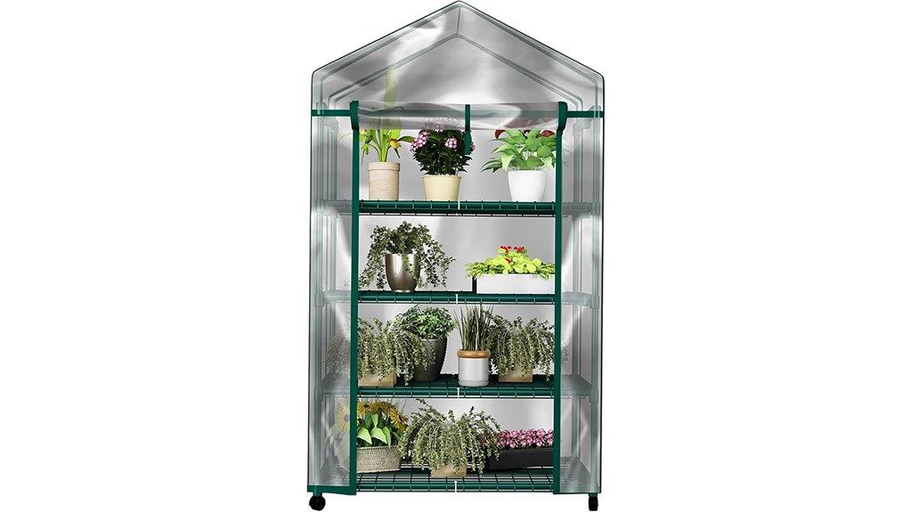 four tier greenhouse with wheels