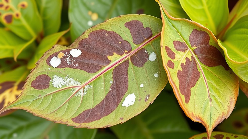 fungal leaf symptoms identification