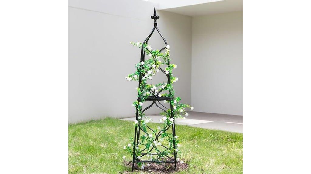 garden obelisk trellis dimensions