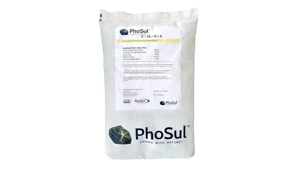 granular rock phosphate with sulfur
