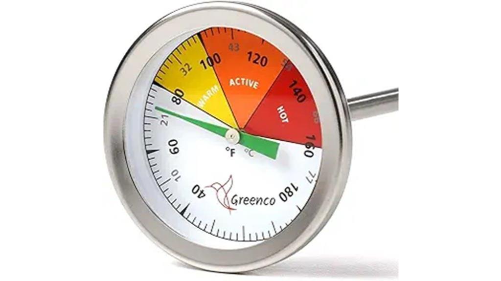green compost soil thermometer