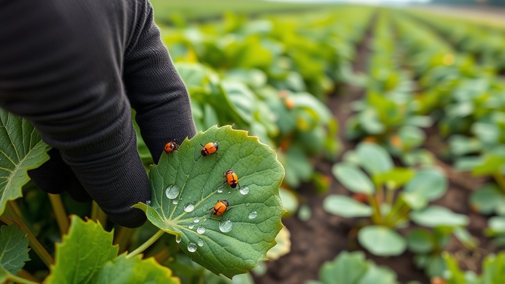 handpick pests daily consistently
