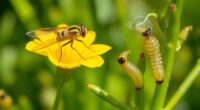 hoverfly larvae and adults