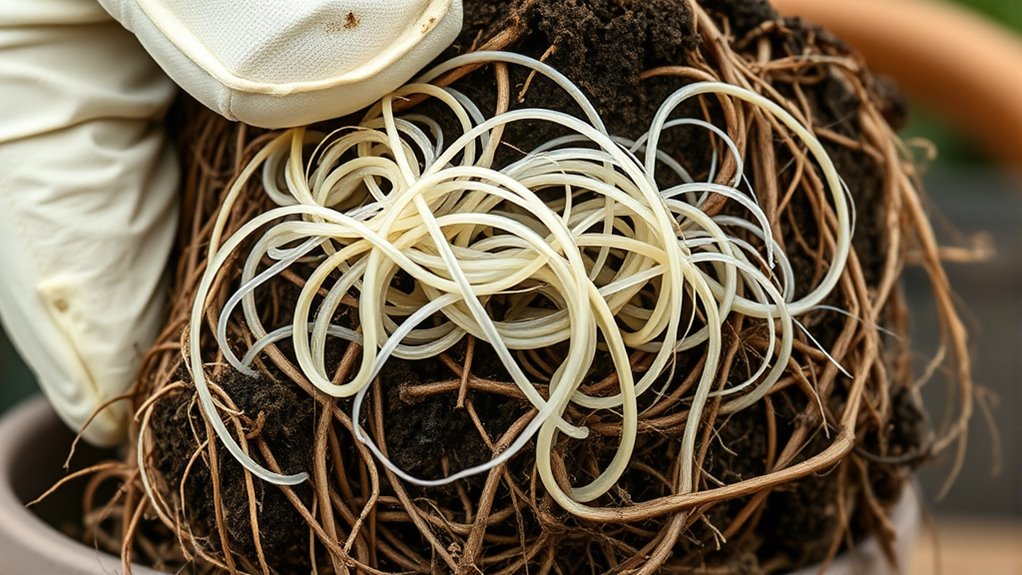 identify nematode root signs