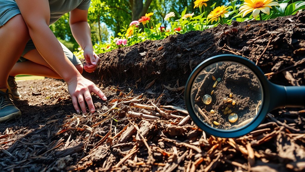 inspect soil and mulch