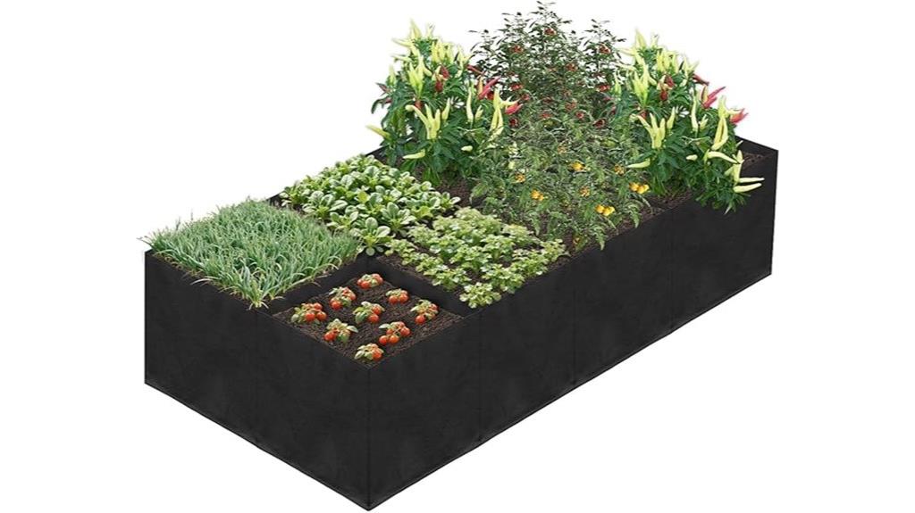 large fabric garden bed