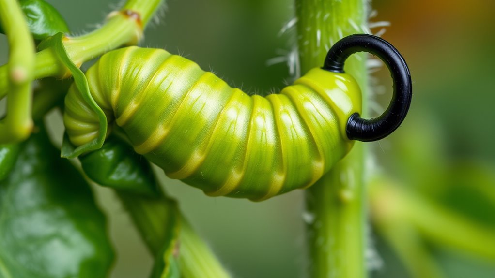 large green striped caterpillars