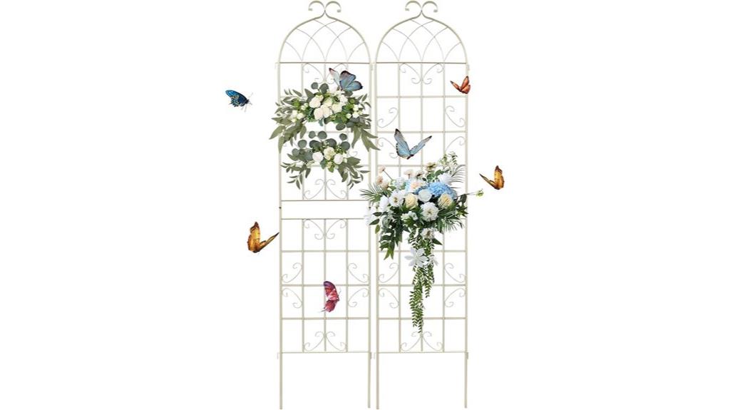 large metal garden trellises