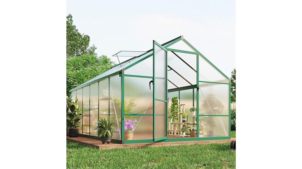 large polycarbonate aluminum greenhouse