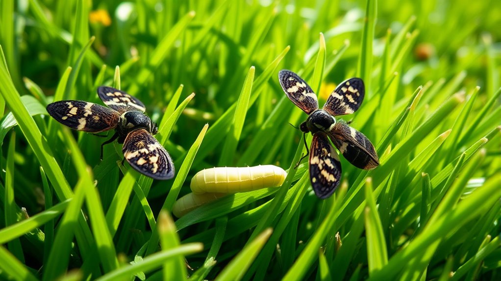 larvae are small cylindrical