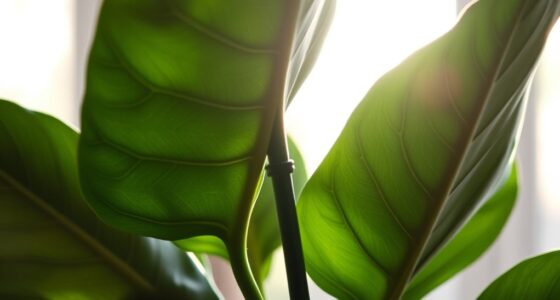 leaning leaves need support