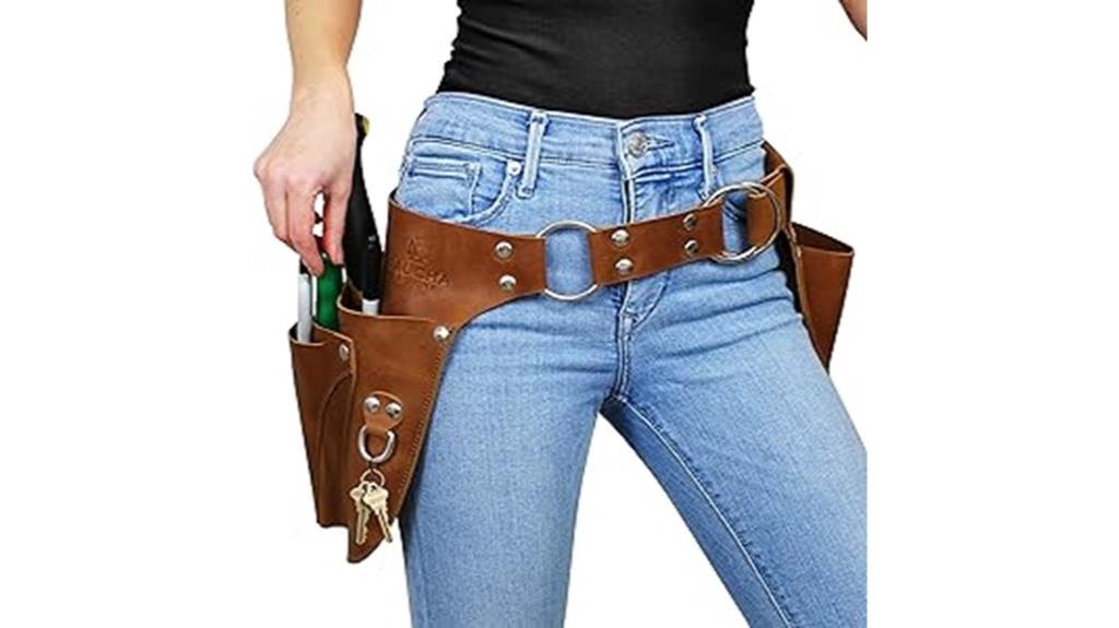 leather garden tool belt