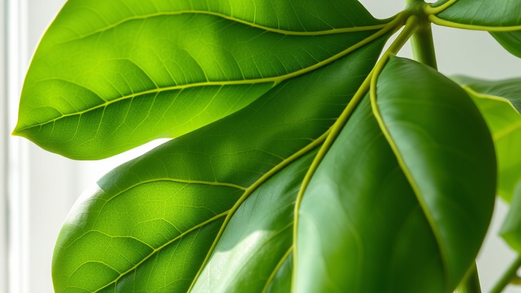 light direction influences leaf growth