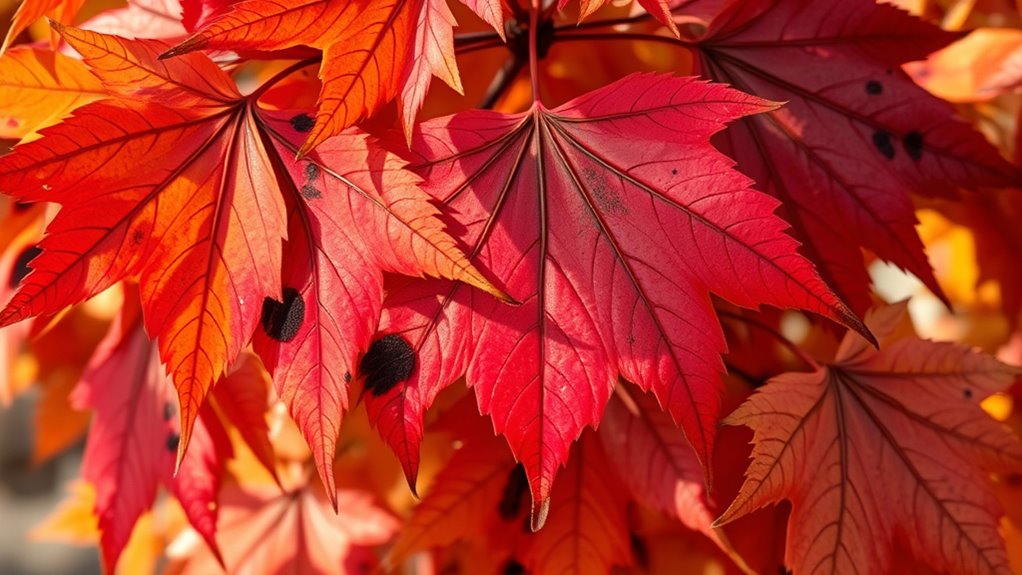 maple leaves browning causes