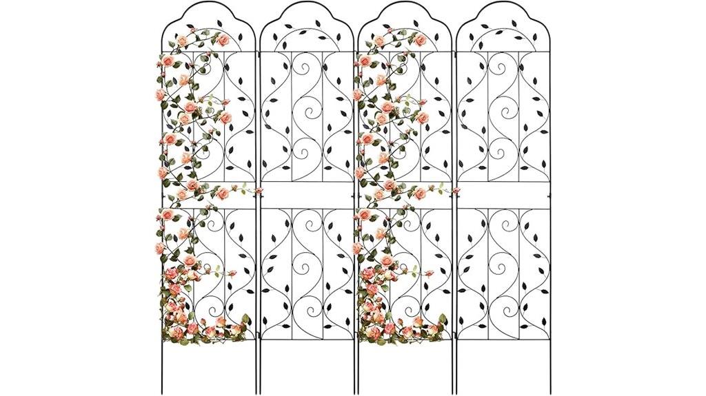 metal garden trellis set