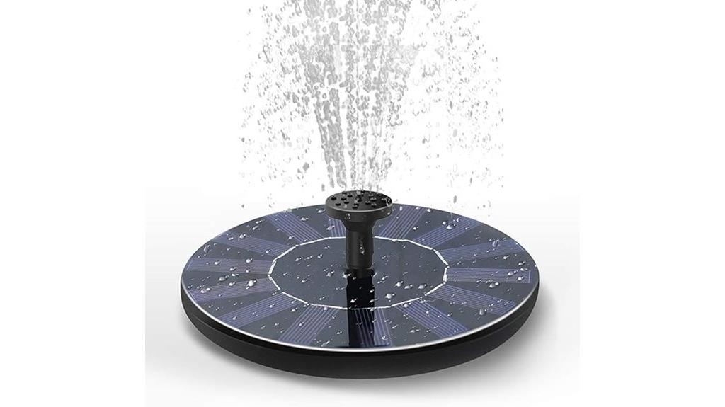mini solar bird fountain