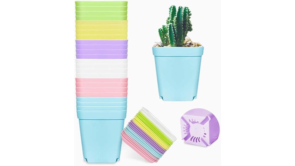 multi color 3 inch pots
