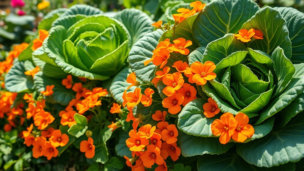 nasturtiums repel cabbage worms