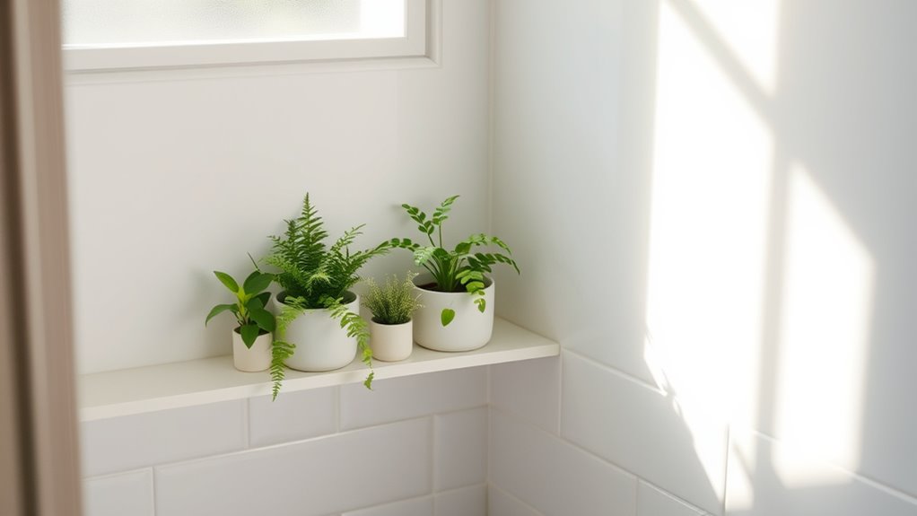optimal bathroom plant placement